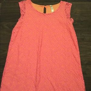 Cherokee Girl’s Pink and Orange Lace Dress